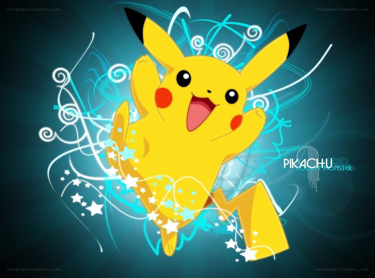 Pikachu with energy swirls