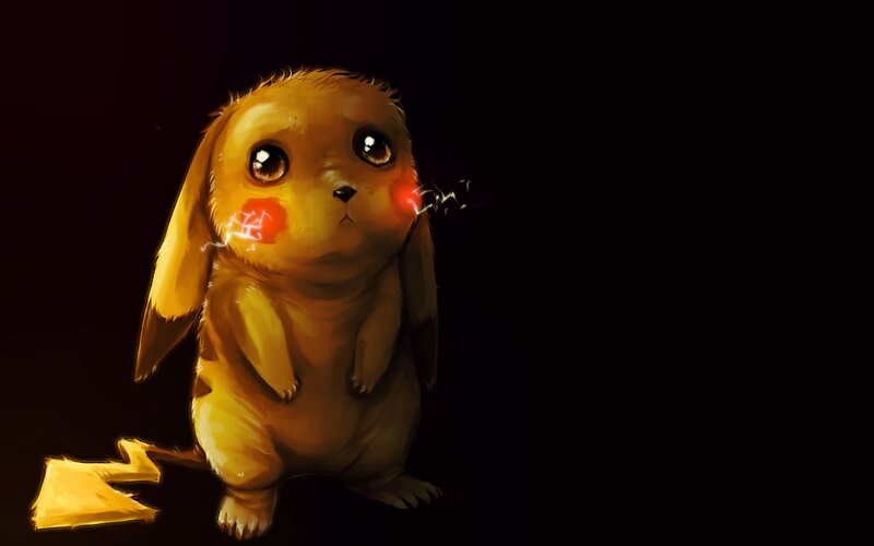 Pikachu with Glowing Cheeks — Yellow, Dramatic