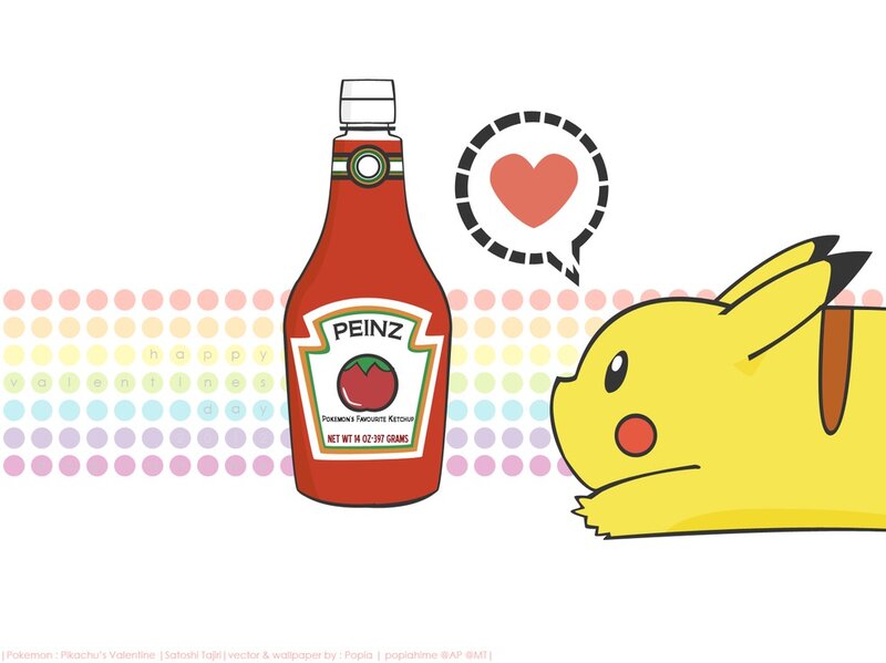 Pikachu with Ketchup Bottle — Yellow