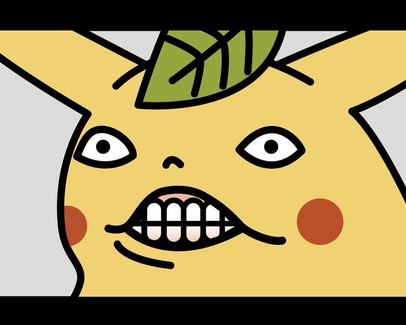 Pikachu with Leaf on Head