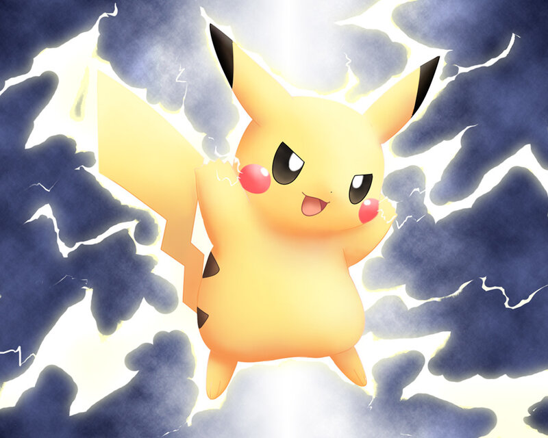 Pikachu with Lightning — Yellow