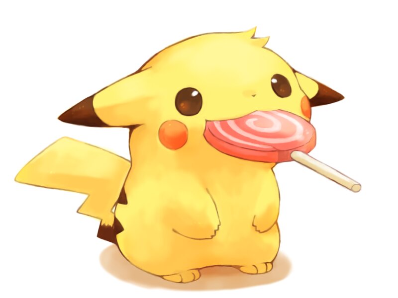 Pikachu with Lollipop — Yellow