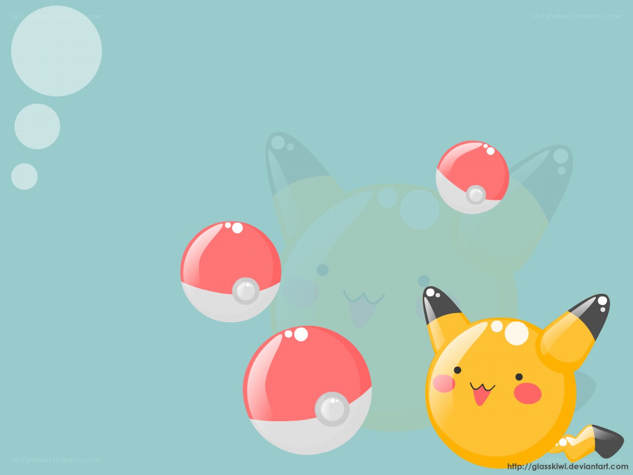 Pikachu with Poké Balls