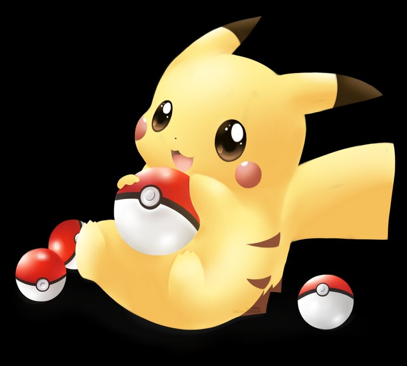 Pikachu with Pokeballs