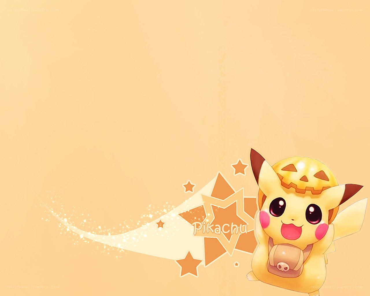 Pikachu with pumpkin hat