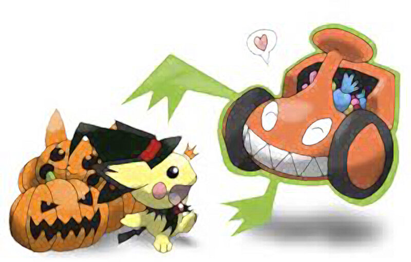 Pikachu with Pumpkins