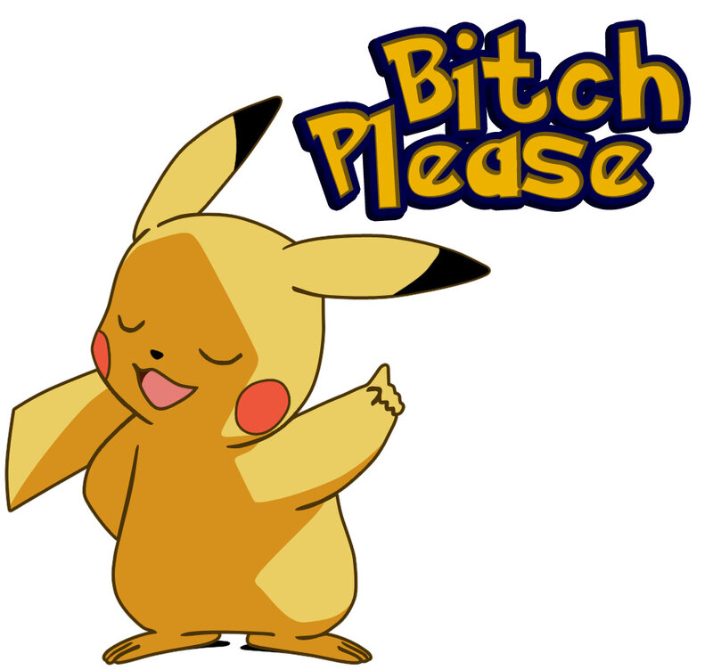 Pikachu with text