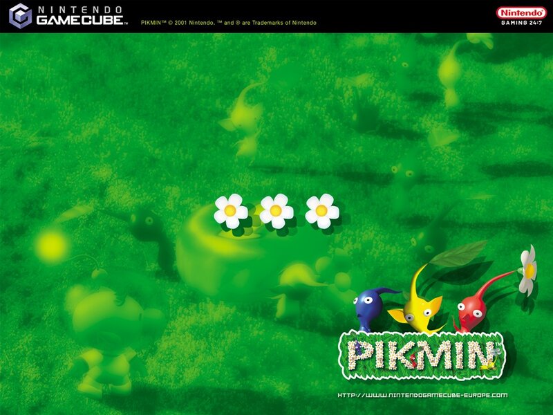 Pikmin Characters in Grass — Green