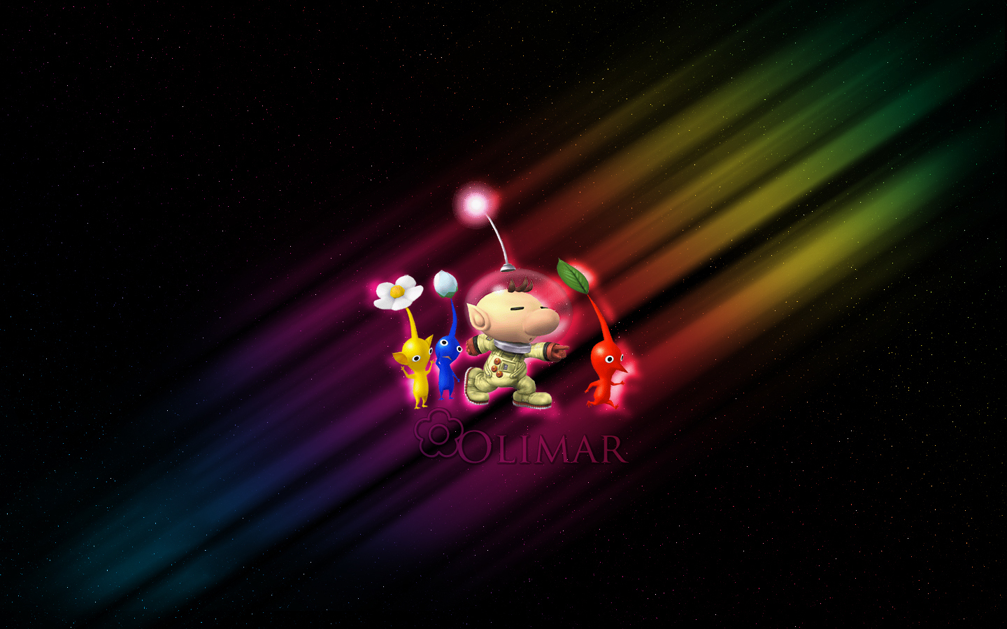 Pikmin characters in space