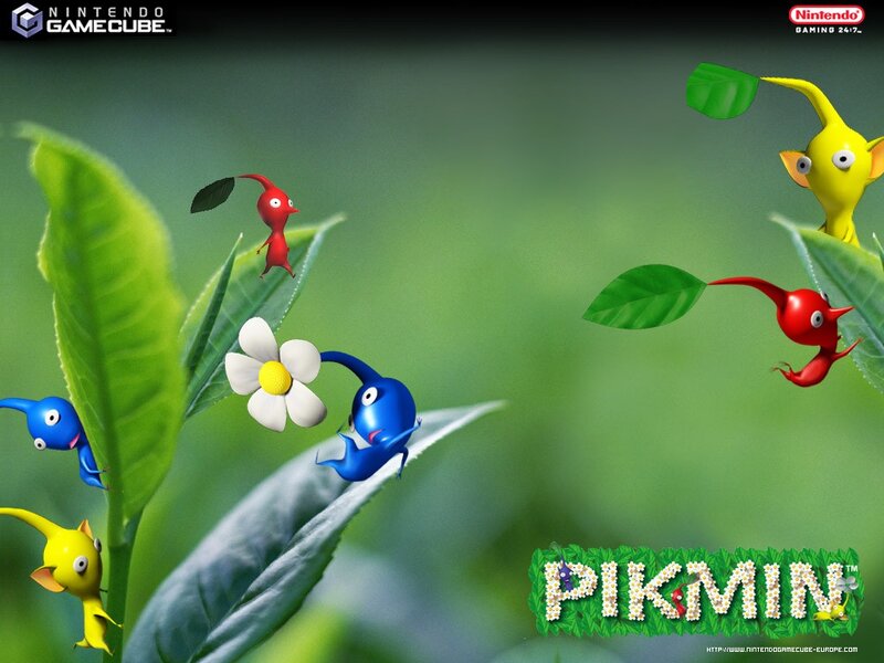 Pikmin Characters on Leaves