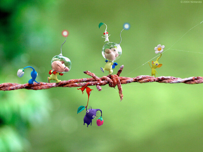 Pikmin Characters on Wire