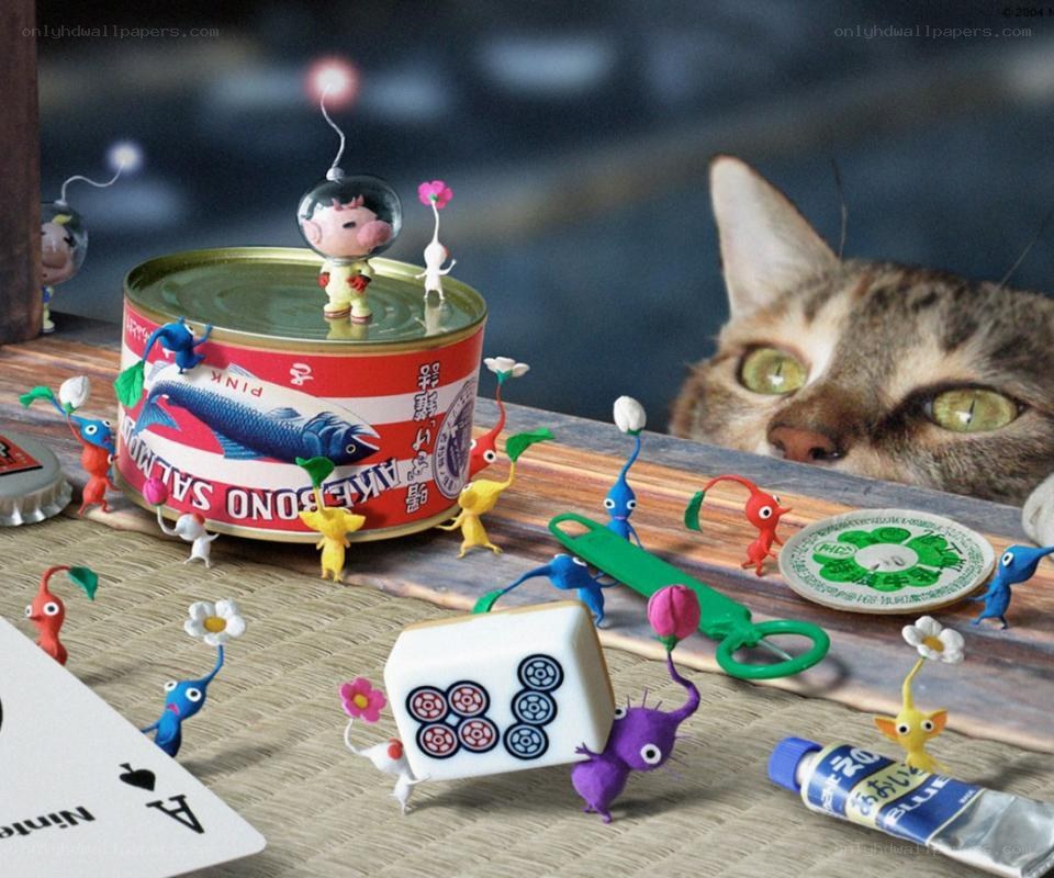 Pikmin figures on a table