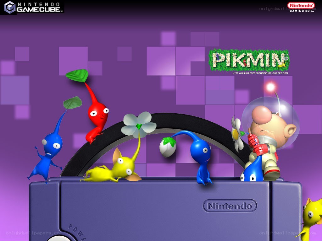 Pikmin game art with characters