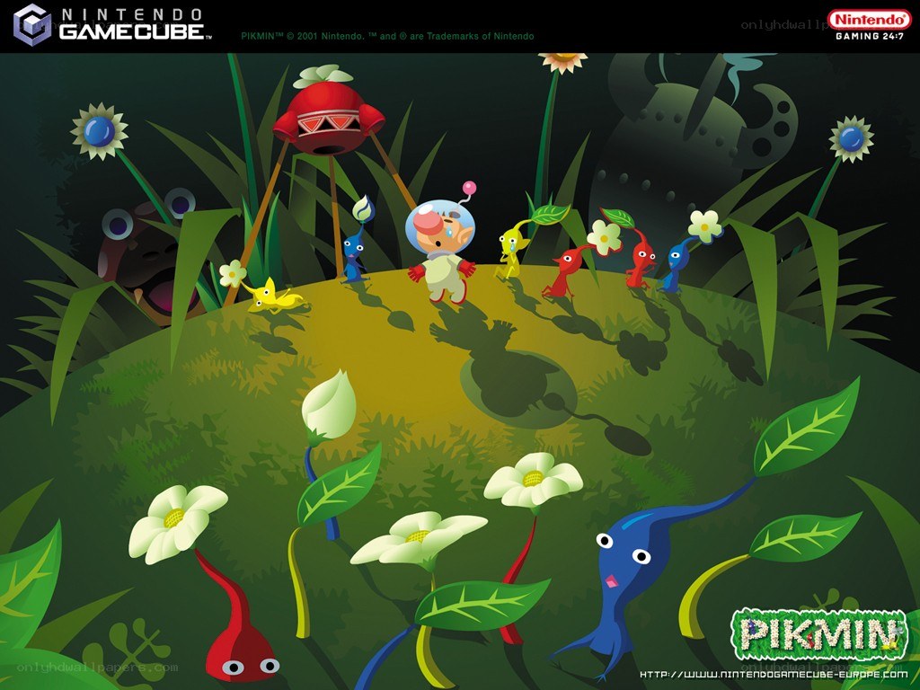 Pikmin in a lush forest