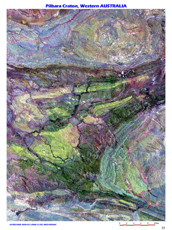 Pilbara Craton satellite view