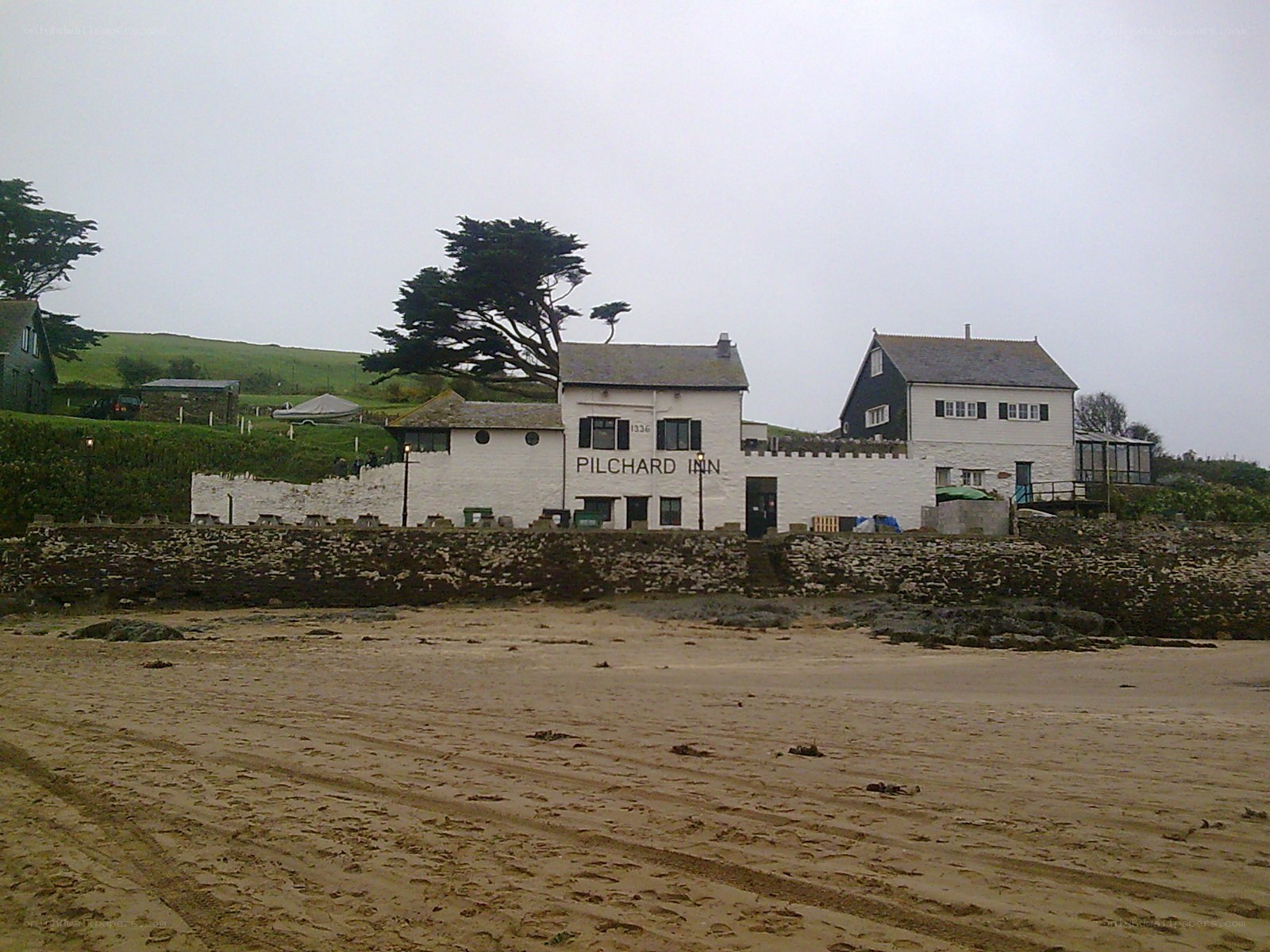 Pilchard Inn on a sandy beach