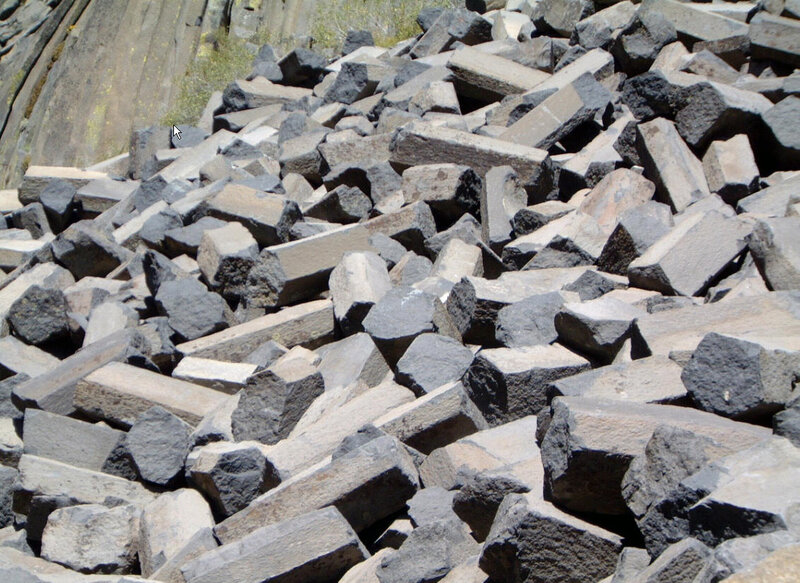 pile of basalt rocks
