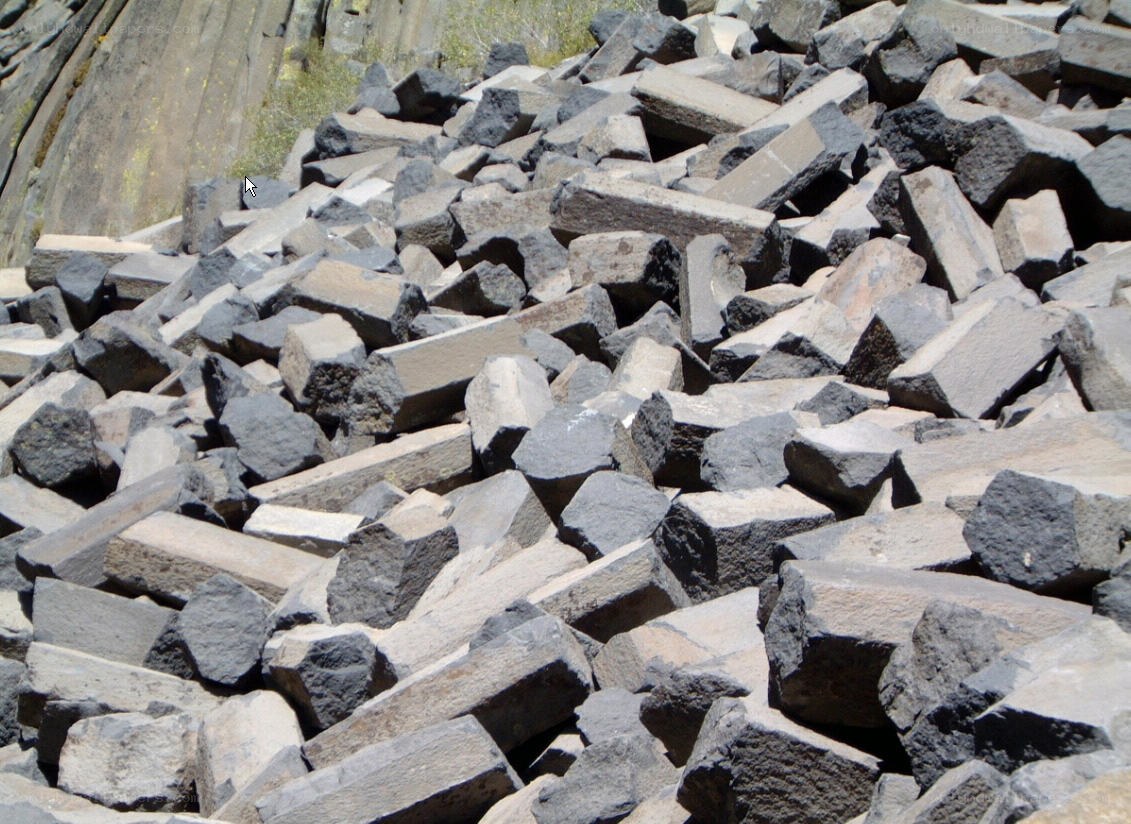 pile of basalt rocks