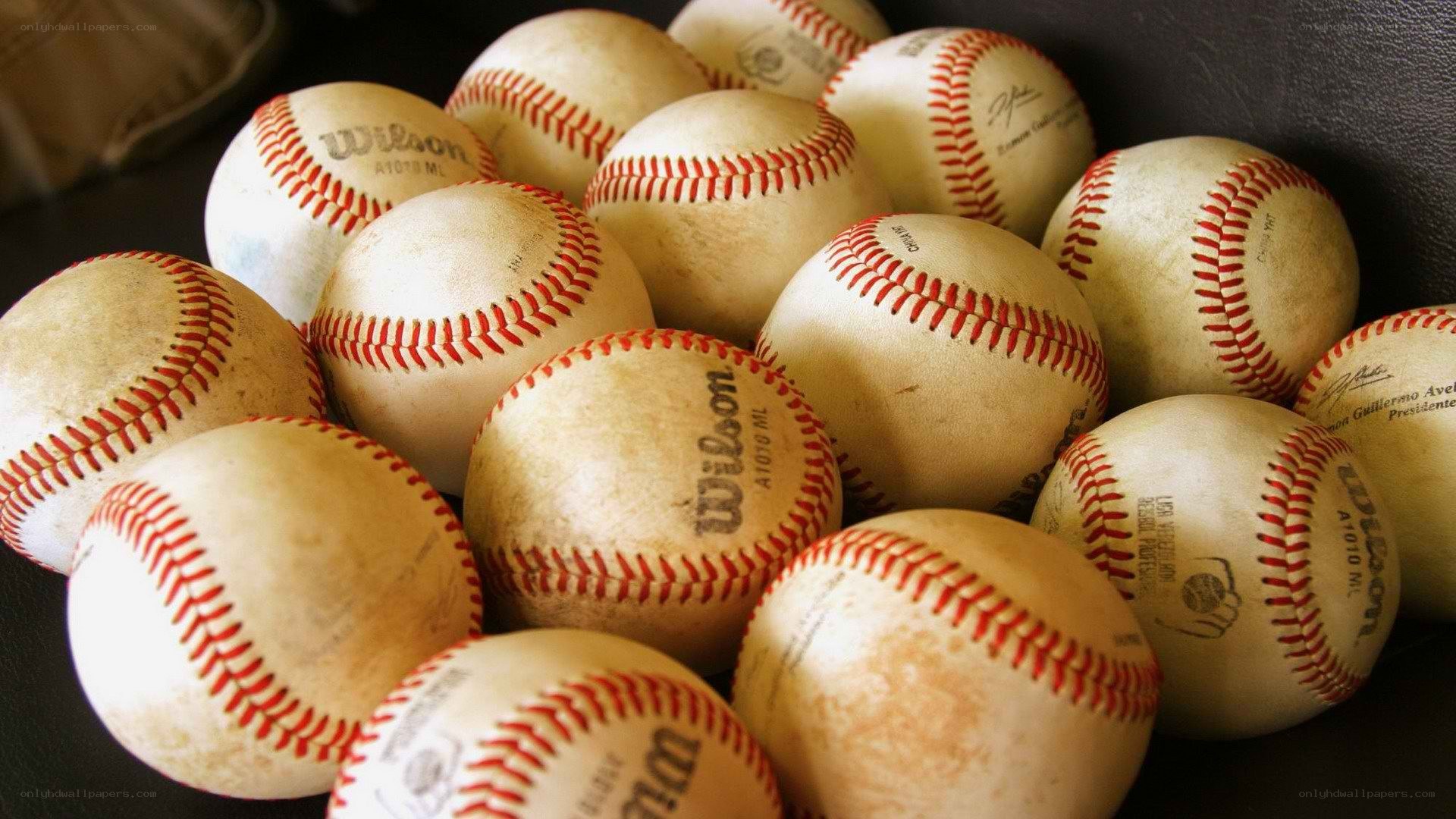 pile of baseballs