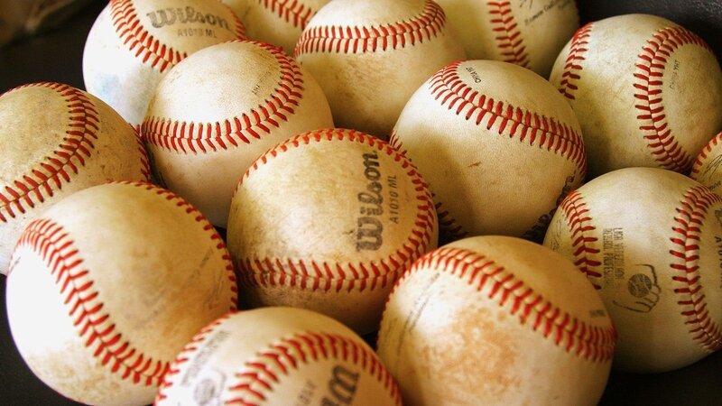 pile of baseballs