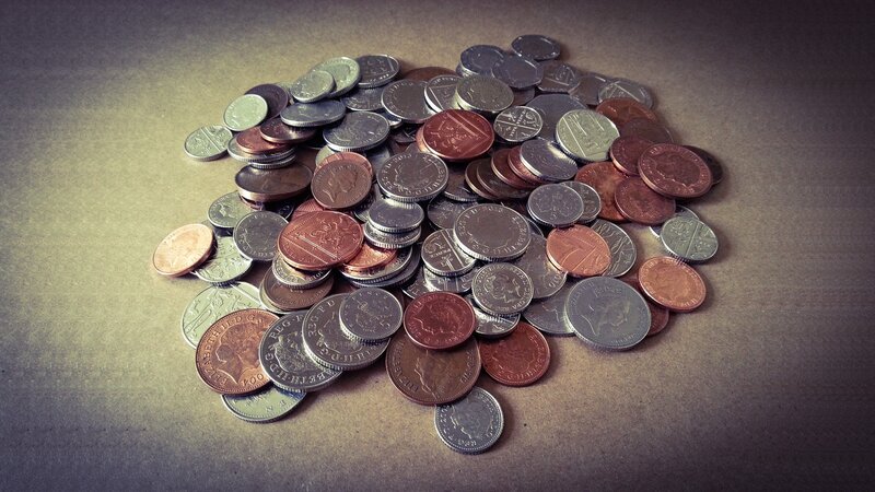 Pile of British Coins