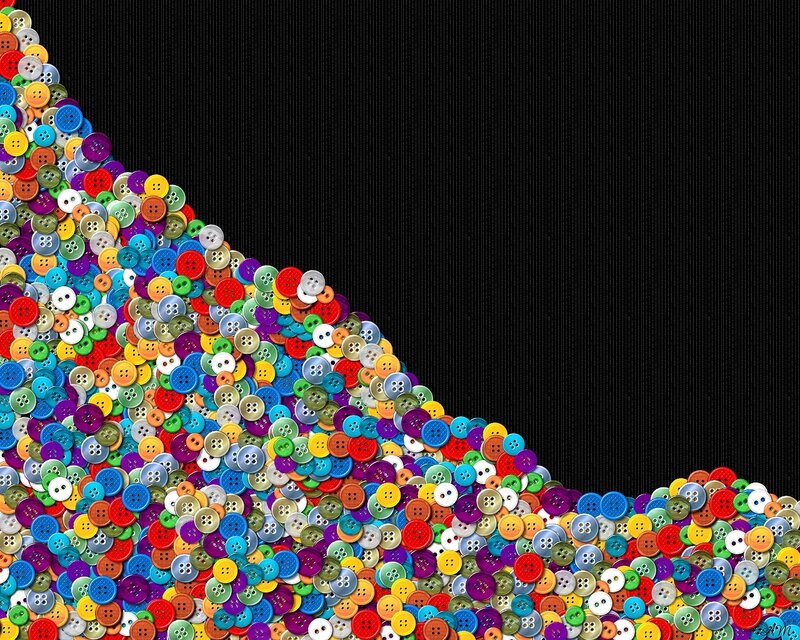 Pile of Colorful Buttons — Multicolor