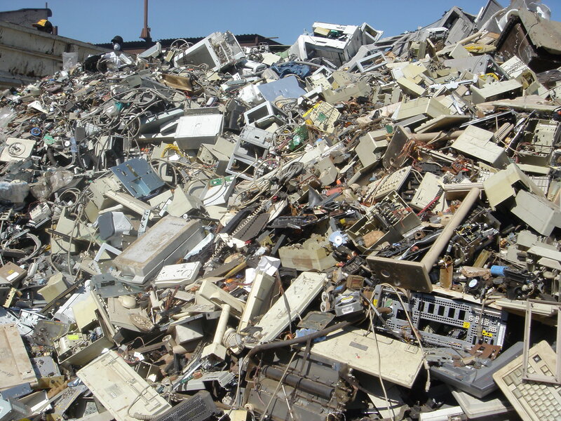 pile of electronic waste