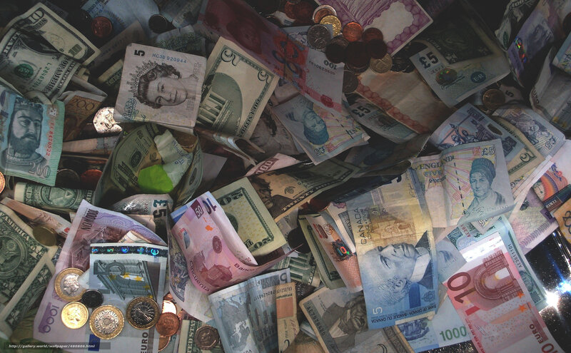 Pile of Foreign Banknotes