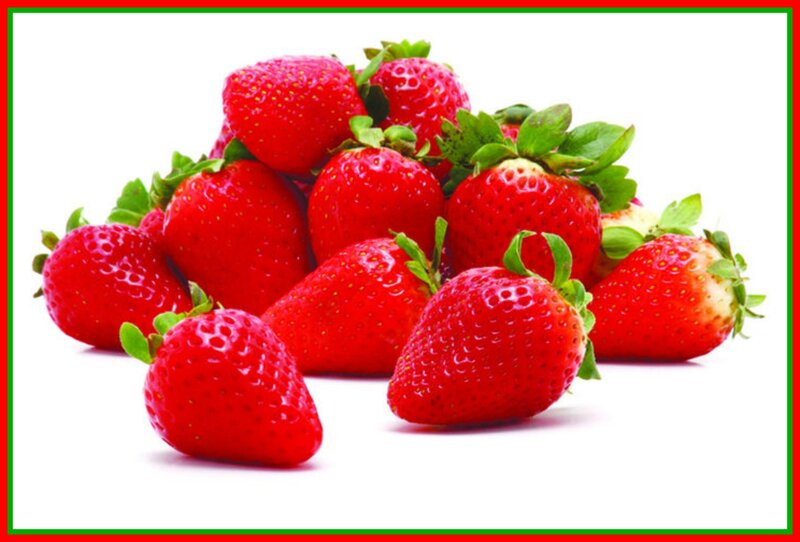 Pile of Fresh Strawberries — Red