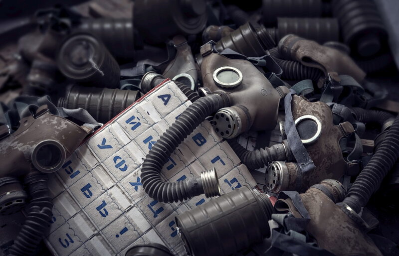 Pile of Gas Masks