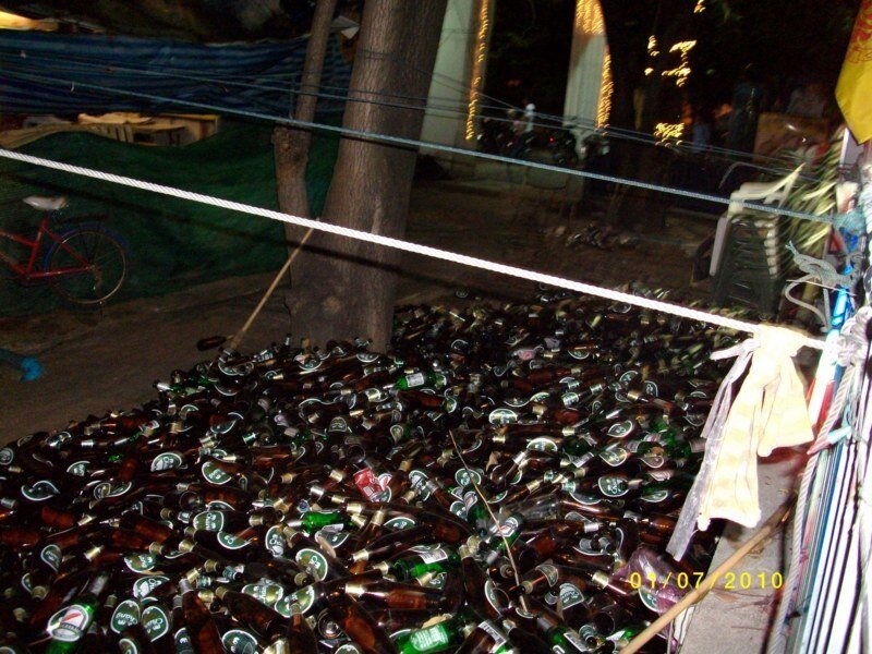 Pile of Glass Bottles