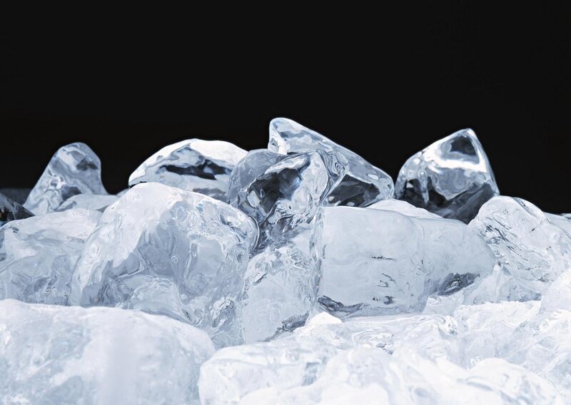 pile of ice cubes