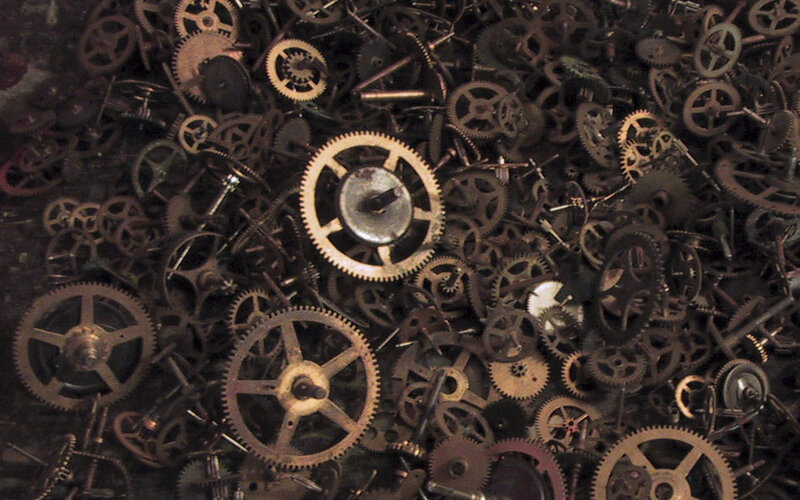pile of mechanical gears