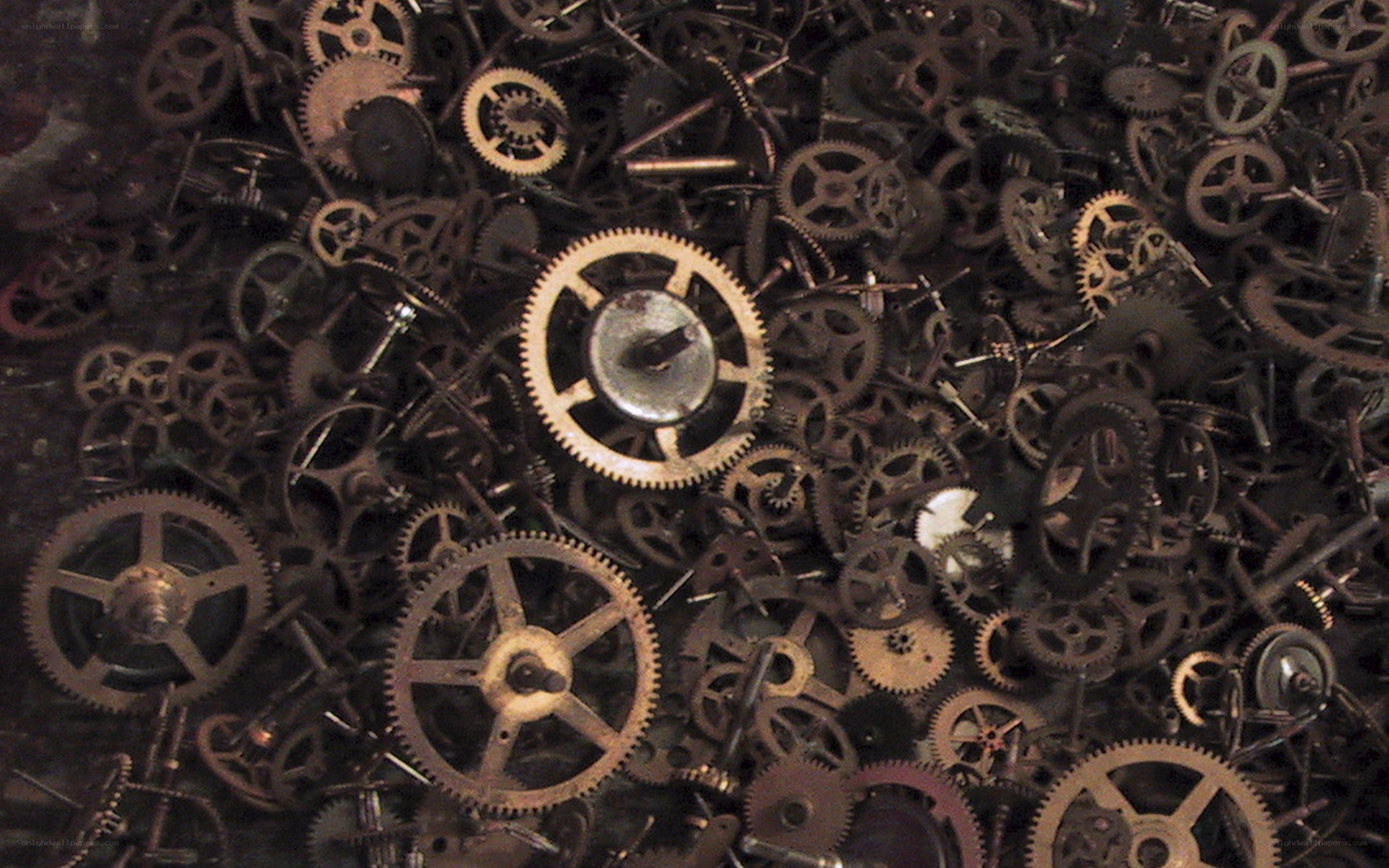 pile of mechanical gears