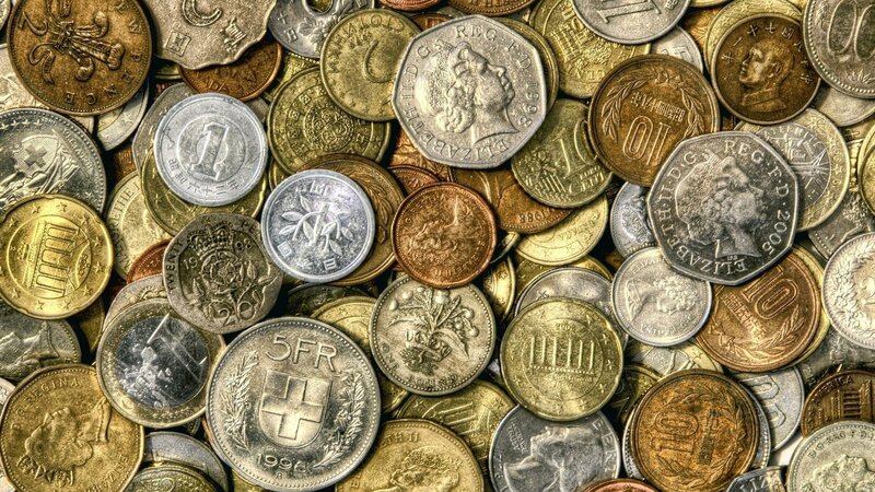 Pile of Mixed Coins — Gold