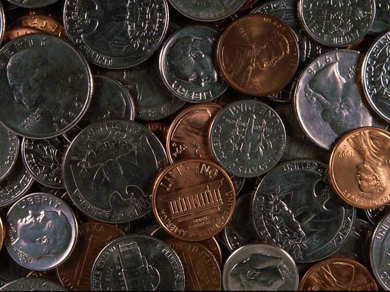 pile of mixed US coins