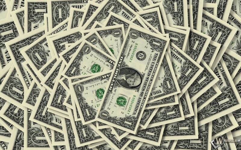 Pile of One-dollar Bills — Green
