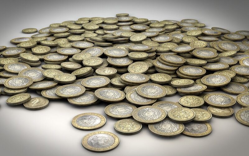 pile of pound coins