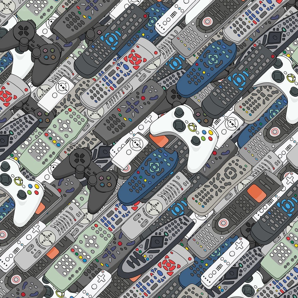 pile of remote controls