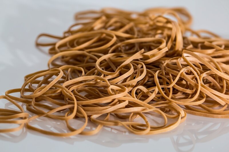 pile of rubber bands