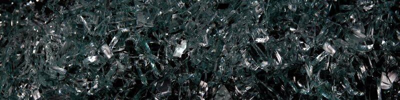 pile of shattered glass