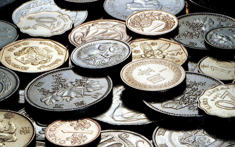 Pile of Singapore Coins