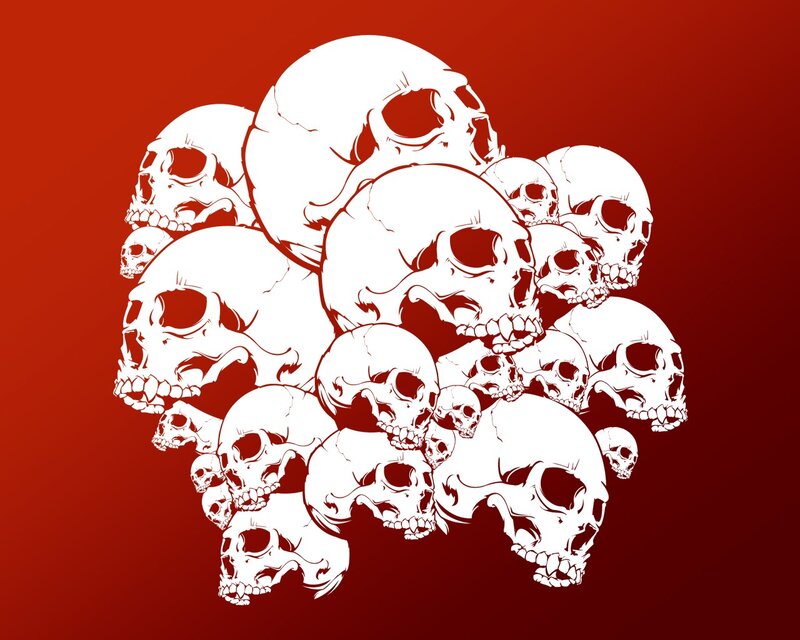 Pile of Skulls — Red