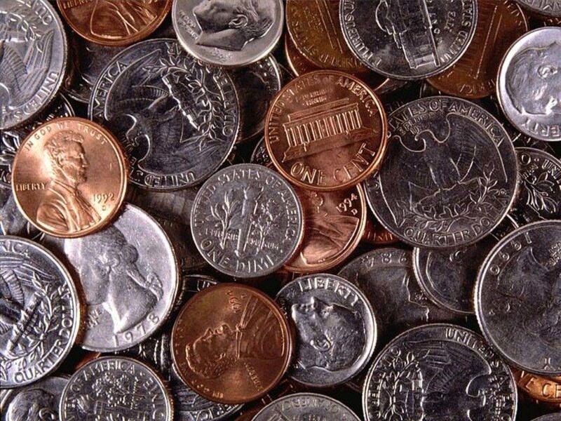 Pile of US Coins — Copper