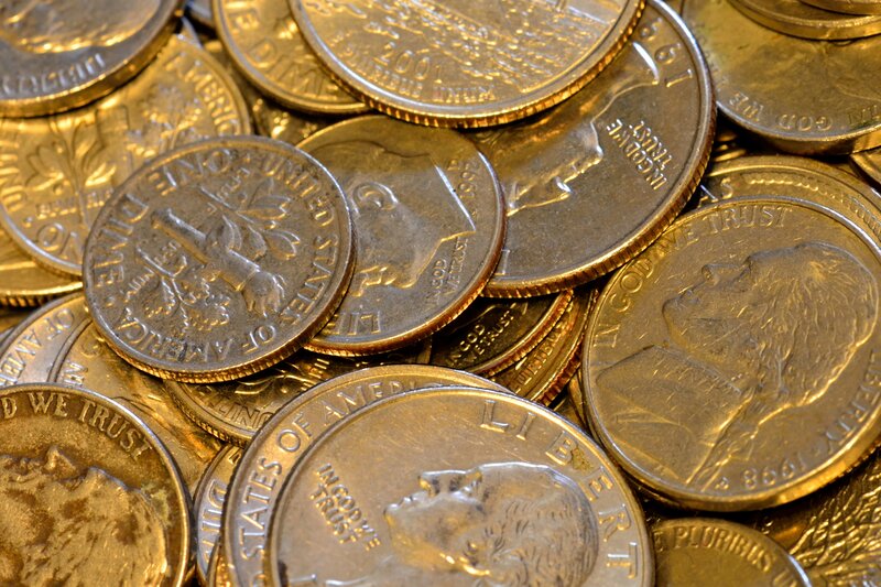 Pile of US Dimes