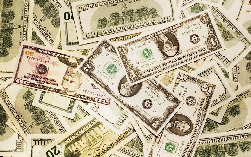 pile of US dollar bills