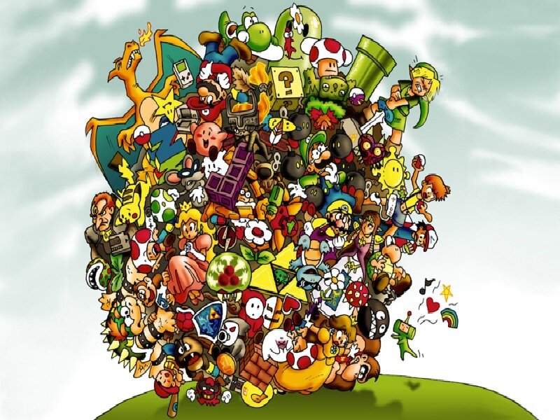 Pile of Video Game Characters