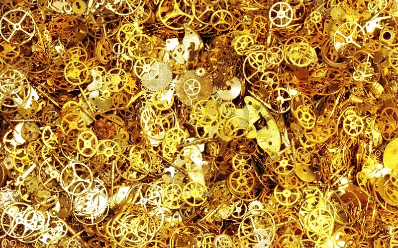 Pile of watch gears