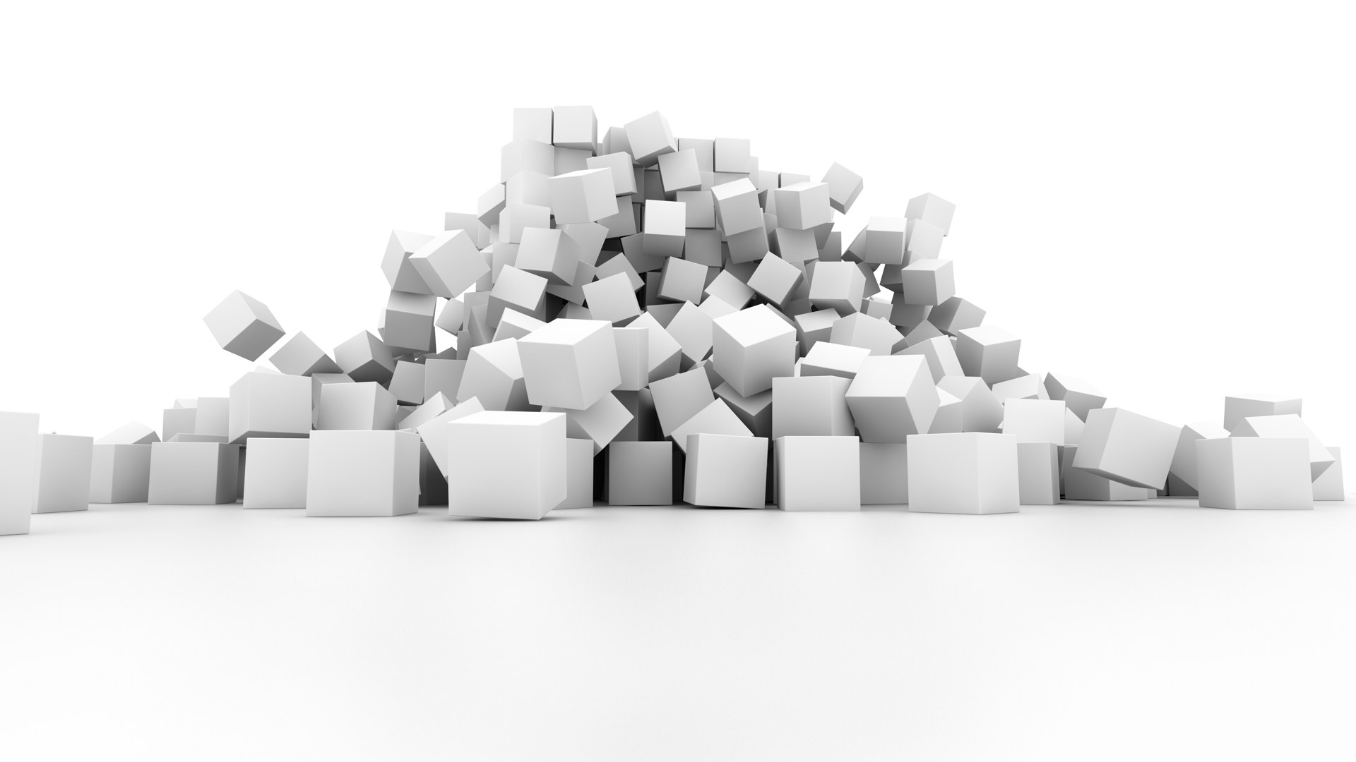 pile of white cubes