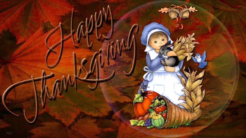 Pilgrim Girl with Rabbit